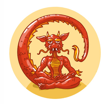 meditierender Drache